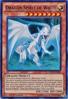 SH Dragon Spirit of White - MP17-EN010 - Ultra Rare 1st Edition 2017 Mega-Tins 1st Edition Singles