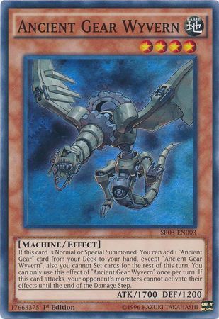 Ancient Gear Wyvern - SR03-EN003 - Super Rare Unlimited Structure Deck: Machine Reactor Unlimited Singles