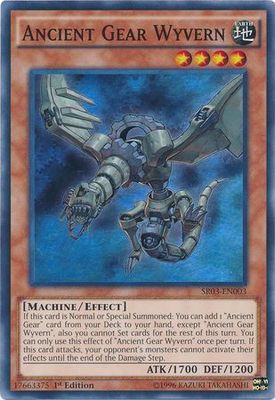 Ancient Gear Wyvern - SR03-EN003 - Super Rare Unlimited Structure Deck: Machine Reactor Unlimited Singles