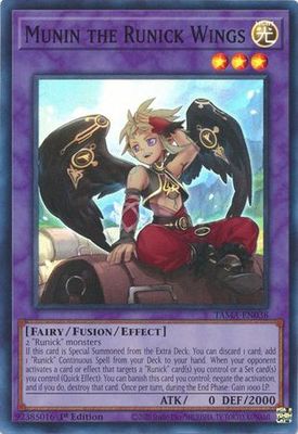 SH Munin the Runick Wings - TAMA-EN038 - Super Rare 1st Edition Tactical Masters 1st Edition Singles