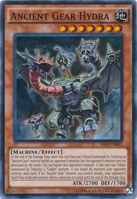 Ancient Gear Hydra - SR03-EN002 - Super Rare Unlimited Structure Deck: Machine Reactor Unlimited Singles