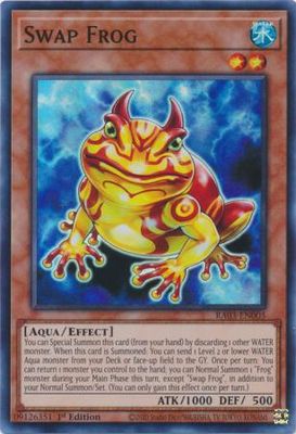 Swap Frog - RA03-EN005 - Super Rare 1st Edition Quarter Century Bonanza 1st Edition Singles *Espanol*