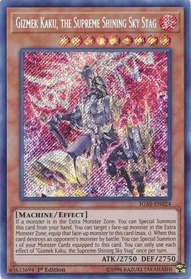 Gizmek Kaku, the Supreme Shining Sky Stag - IGAS-EN024 - Secret Rare 1st Edition Ignition Assault 1st Edition Singles *Espanol*