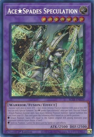 SH Ace Spades Speculation - BLTR-EN039 - Secret Rare 1st Edition Battles of Legend: Terminal Revenge 1st Edition Singles