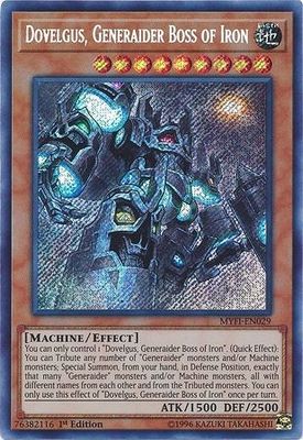 SH Dovelgus, Generaider Boss of Iron - MYFI-EN029 - Secret Rare 1st Edition Mystic Fighters Singles