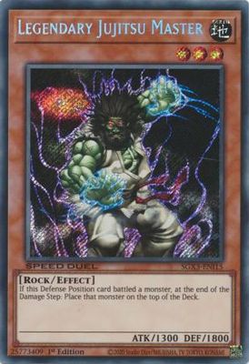 SH Legendary Jujitsu Master - SGX3-ENI15 - Secret Rare 1st Edition Speed Duel GX: Duelists of Shadows Singles