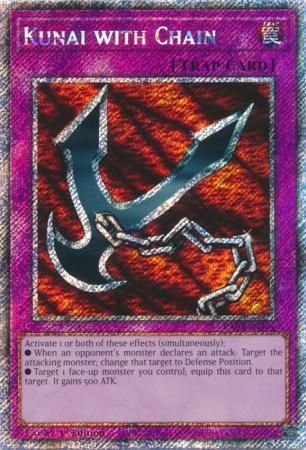 Kunai with Chain - RA03-EN204 - Platinum Secret Rare 1st Edition Quarter Century Bonanza 1st Edition Singles (Espanol)