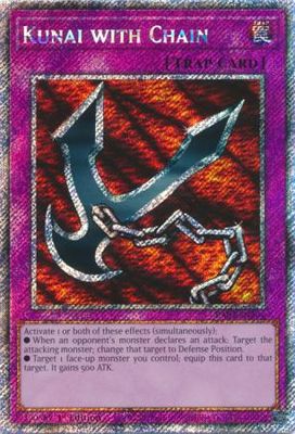 Kunai with Chain - RA03-EN204 - Platinum Secret Rare 1st Edition Quarter Century Bonanza 1st Edition Singles (Espanol)