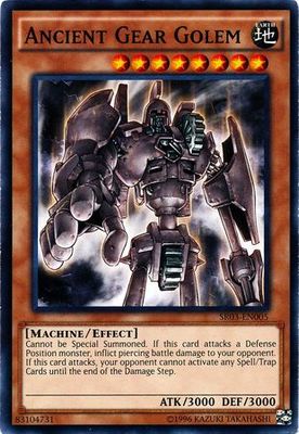 Ancient Gear Golem - SR03-EN005 - Common Unlimited Structure Deck: Machine Reactor Unlimited Singles