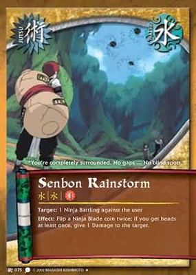 SH Senbon Rainstorm - J-075 - Uncommon Naruto: Coils of the Snake Foil