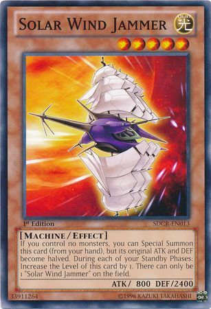 Solar Wind Jammer - SDCR-EN013 - Common 1st Edition Structure Deck: Cyber Dragon Revolution 1st Edition Singles
