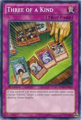 Three of a Kind - SDCR-EN031 - Common 1st Edition Structure Deck: Cyber Dragon Revolution 1st Edition Singles