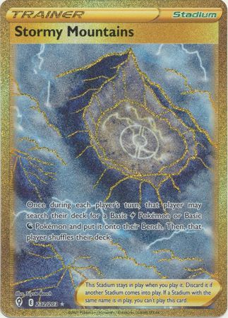 SH Stormy Mountains - 232/203 - Secret Rare Sword &amp; Shield: Evolving Skies Singles
