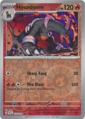 SH Houndoom - 034/198 - Common Reverse Holo Scarlet &amp; Violet (Base Set) Reverse Holo Singles