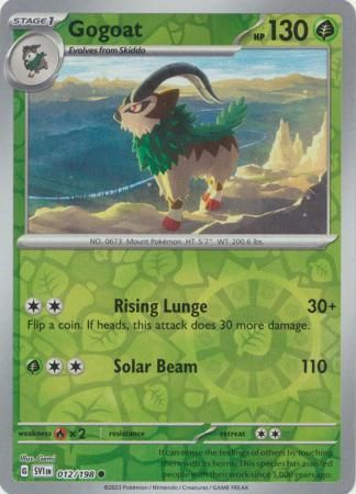 Gogoat - 012/198 - Common Reverse Holo Scarlet &amp; Violet (Base Set) Reverse Holo Singles