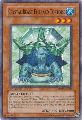 Crystal Beast Emerald Tortoise - DP07-EN003 - Common 1st Edition Duelist Pack: Jesse Anderson DP07 1st Edition Singles