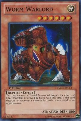 Worm Warlord - HA03-EN053 - Super Rare 1st Edition Hidden Arsenal 3 [HA03] 1st Edition Singles