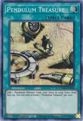 Pendulum Treasure - DAMA-EN068 - Super Rare 1st Edition Dawn of Majesty 1st Edition Singles