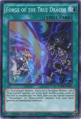 Forge of the True Dracos - BOSH-ENSE4 - Super Rare Limited Breakers of Shadow 1st Edition Singles  (espanol)