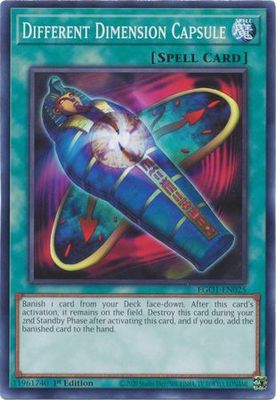 Different Dimension Capsule - EGO1-EN025 - Common 1st Edition Egyptian God Deck: Obelisk the Tormentor 1st Edition Singles
