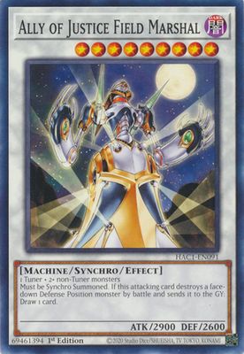 Ally of Justice Field Marshal - HAC1-EN091 - Common 1st Edition Hidden Arsenal: Chapter 1 1st Edition Singles