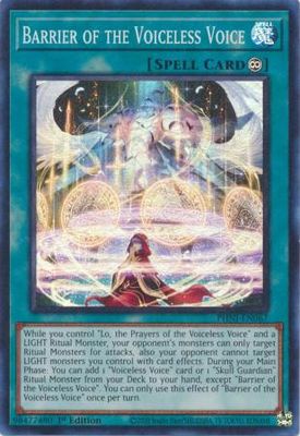 Barrier of the Voiceless Voice - PHNI-EN067 - Super Rare 1st Edition Phantom Nightmare 1st Edition Singles (espanol)