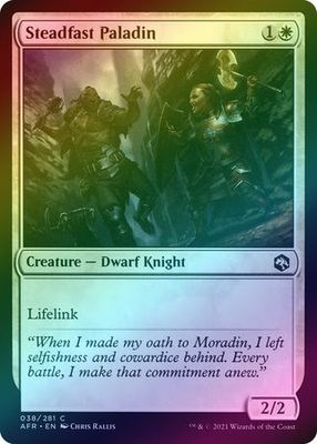 Steadfast Paladin 038/281 - Foil Adventures in the Forgotten Realms Foil Singles