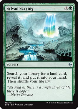 Sylvan Scrying 192/274 Battle for Zendikar Singles(Espanol)