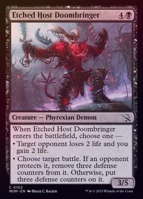 Etched Host Doombringer 0102 - Foil March of the Machine Foil Singles