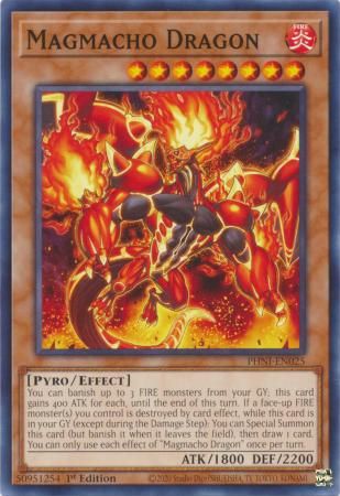 Magmacho Dragon - PHNI-EN025 - Common 1st Edition Phantom Nightmare 1st Edition Singles
