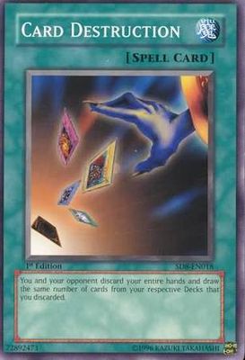 Card Destruction - SD8-EN018 - Common 1st Edition Structure Deck: Lord of the Storm [SD8] 1st Edition Singles