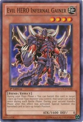 Evil Hero Infernal Gainer - LCGX-EN030 - Common 1st Edition Legendary Collection 2 1st Edition Singles
