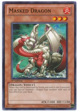 Masked Dragon - SDDL-EN020 - Common 1st Edition Structure Deck: Dragunity Legion [SDDL] 1st Edition Singles