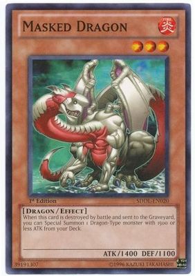 Masked Dragon - SDDL-EN020 - Common 1st Edition Structure Deck: Dragunity Legion [SDDL] 1st Edition Singles