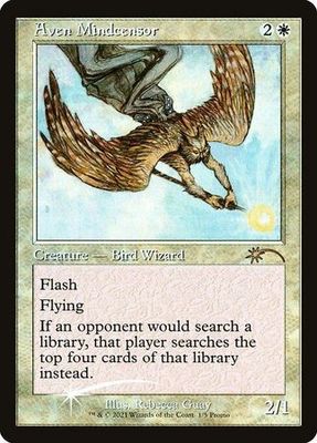 Aven Mindcensor 1/5 - Retro Frame Foil Promo (Love Your LGS 2021) Magic: The Gathering Promo Cards