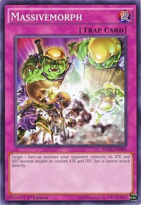Massivemorph - RATE-EN080 - Common 1st Edition Raging Tempest 1st Edition Singles