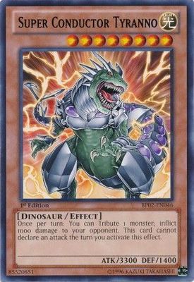 Super Conductor Tyranno - BP02-EN046 - Rare 1st Edition Battle Pack 2: War of the Giants 1st Edition Singles