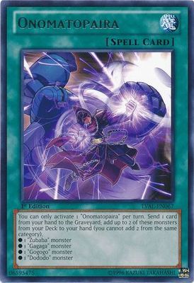Onomatopaira - LVAL-EN067 - Rare 1st Edition Legacy of the Valiant 1st Edition Singles