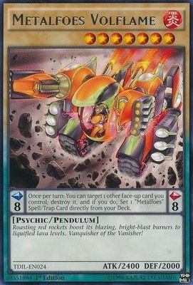 Metalfoes Volflame - TDIL-EN024 - Rare 1st Edition The Dark Illusion 1st Edition Singles