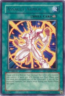 Assault Armor - CRMS-EN092 - Rare 1st Edition Crimson Crisis CRMS 1st Edition Singles
