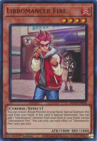 GA Libromancer Fire - MP23-EN058 - Ultra Rare 1st Edition Mega Tin 2023 Dueling Heroes Singles