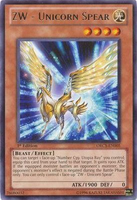 ZW - Unicorn Spear - ORCS-EN005 - Rare 1st Edition Order of Chaos 1st Edition Singles (espanol)
