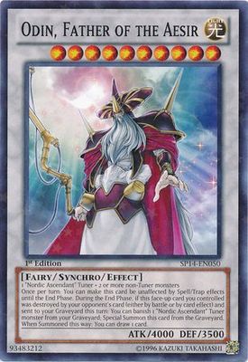 Odin, Father of the Aesir - SP14-EN050 - Starfoil Rare 1st Edition Star Pack 2014 1st Edition Starfoil Singles