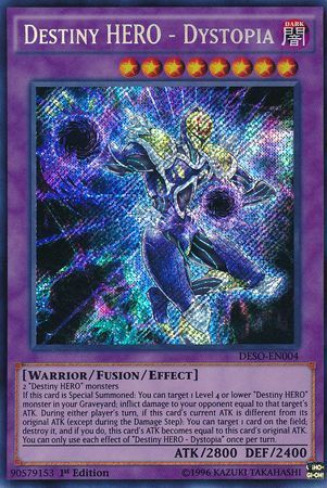 Destiny HERO - Dystopia - DESO-EN004 - Secret Rare 1st Edition Destiny Soldiers 1st Edition Singles