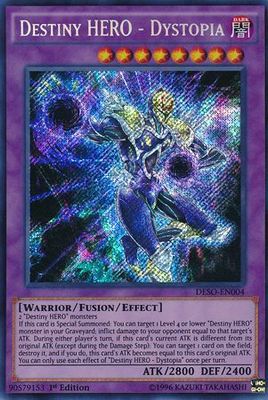 Destiny HERO - Dystopia - DESO-EN004 - Secret Rare 1st Edition Destiny Soldiers 1st Edition Singles