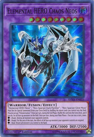 Elemental HERO Chaos Neos - SHVA-EN035 - Super Rare 1st Edition Shadows in Valhalla 1st Edition Singles