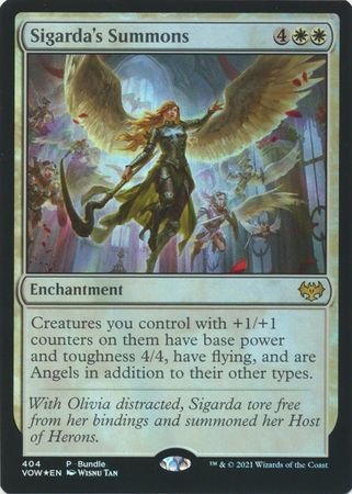 Sigarda&#39;s Summons 404 - Foil Bundle Promo Magic: The Gathering Promo Cards