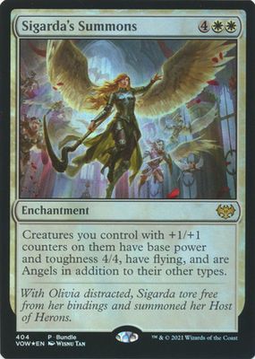 Sigarda&#39;s Summons 404 - Foil Bundle Promo Magic: The Gathering Promo Cards