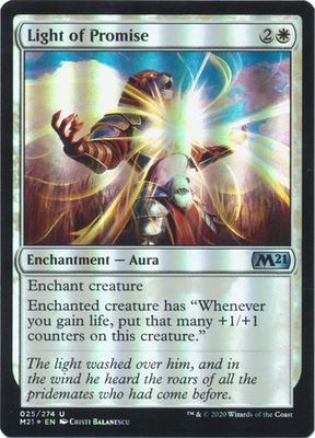 Light of Promise 025/274 - Foil Magic 2021 (M21) Foil Singles