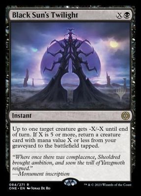 Black Sun&#39;s Twilight 084/271 - Foil Silver Stamped Phyrexia All Will Be One Promos(Español)